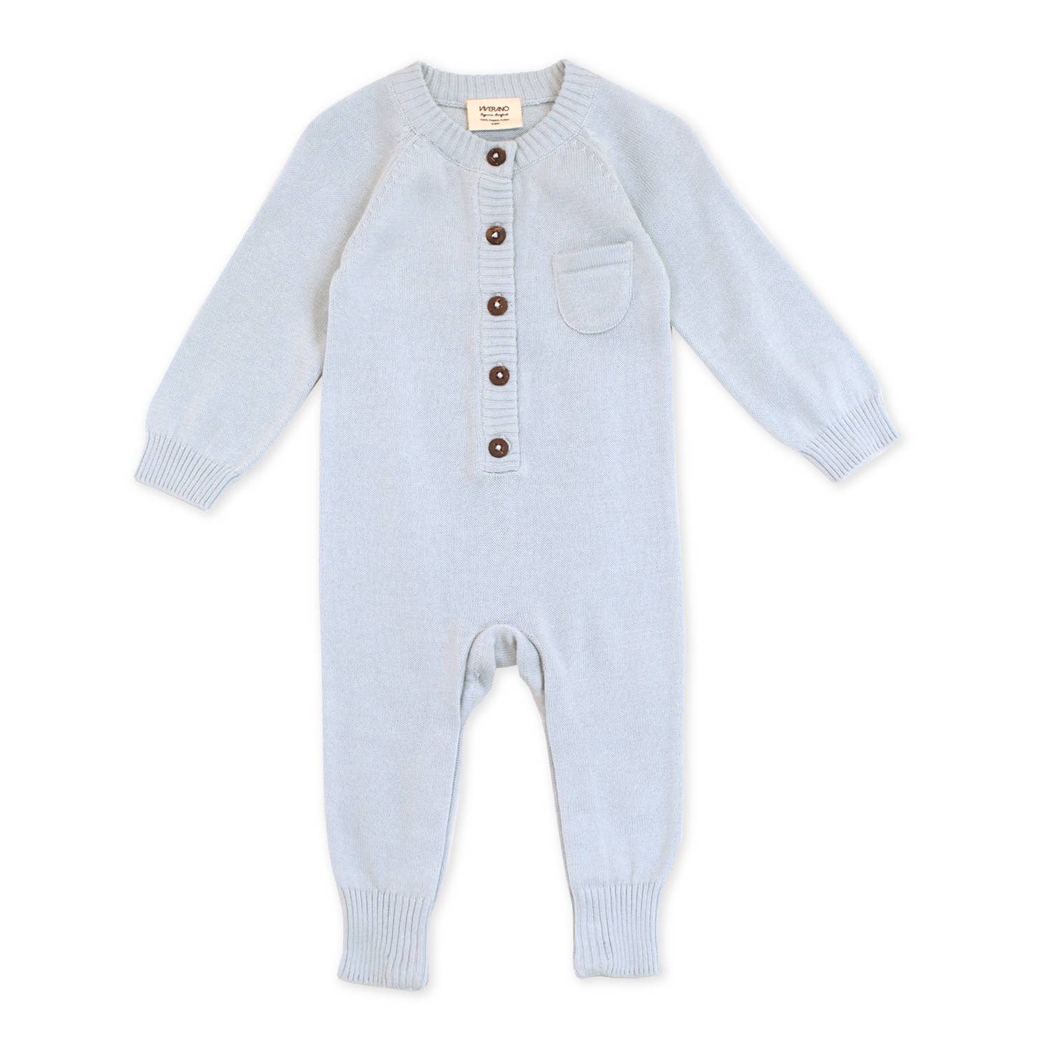 Viverano Organics – Großhandel Strampler – Baby – Milan Sweater Baby-Overall mit Strickknopf (Bio-Baumwolle)15