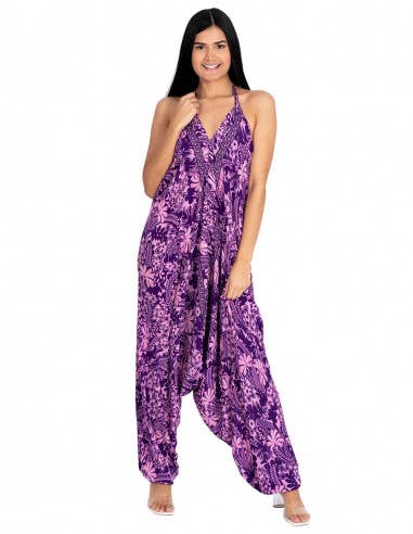 Mulberry Women's Long Bare Back Jumpsuit for wholesale on Faire1