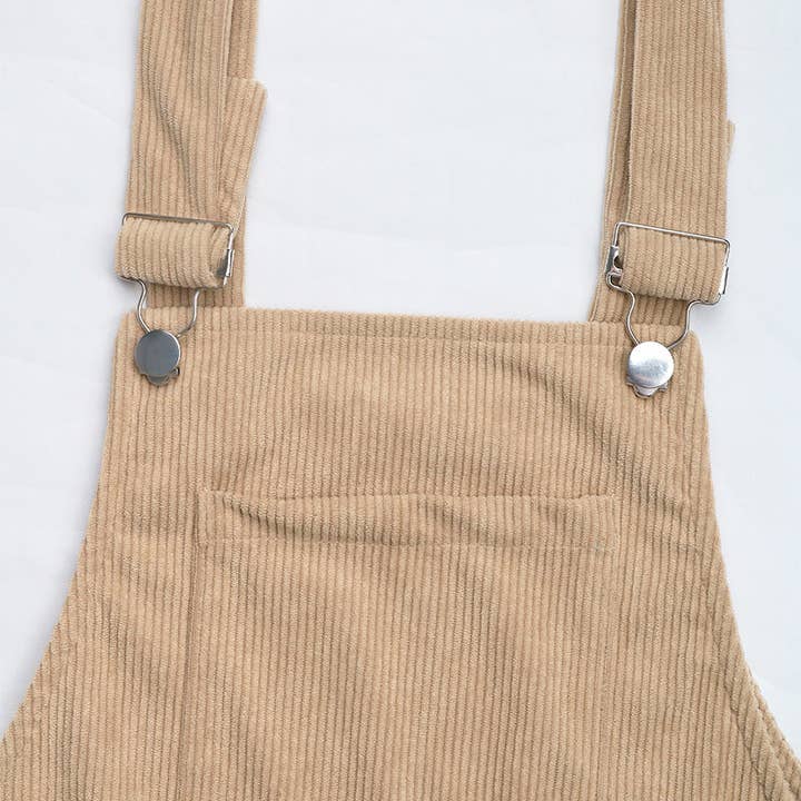 Suhkasana - Wholesale Overalls - Women's - Corduroy Overall Pinafore Dress with Pockets for Women20