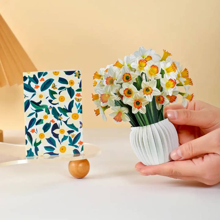 PetalPal - Wholesale Artificial Flowers - Mini Daffodil Bloom Pop-Up Bouquet