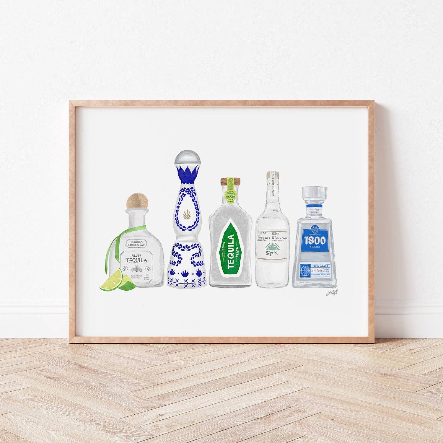 Lindsey Kay Collective - Wholesale Art Print - Tequila Bottles Illustration - Art Print3