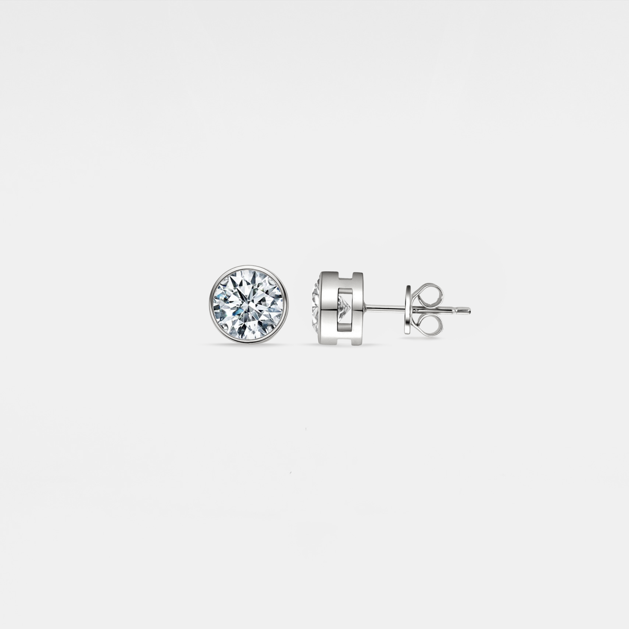 Perimade & Co. LLC - Vente Clous d'oreille - Clous d'oreilles de mariage Moissanite en argent sterling 9251