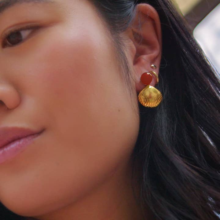 Peter and June - Wholesale Stud/Post Earrings - Oasis Studs - 18K Gold Plated4