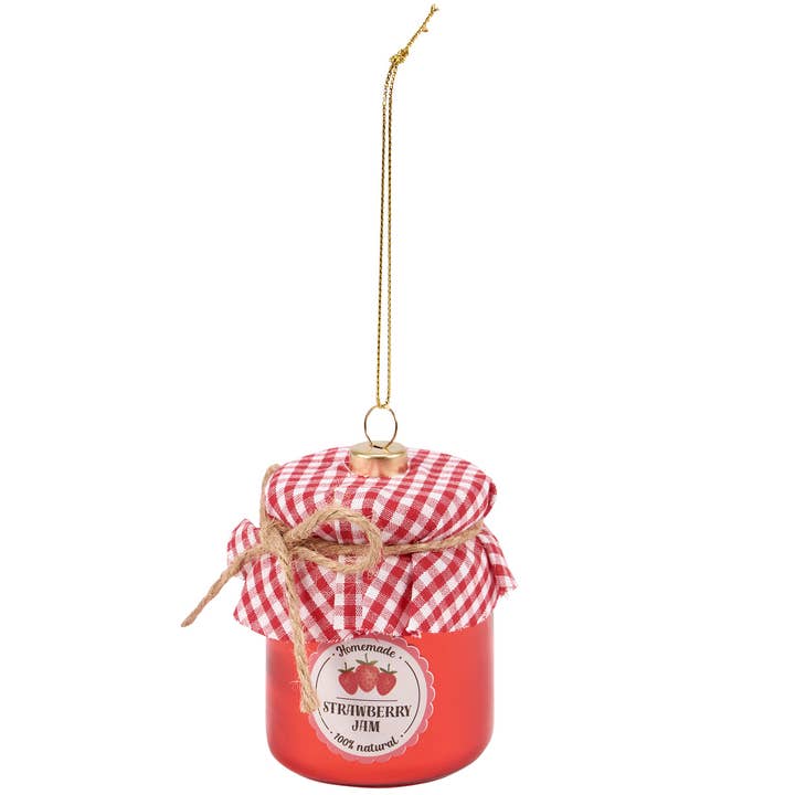 Primitives by Kathy - Wholesale Ornament - Glass Strawberry Jam Ornament