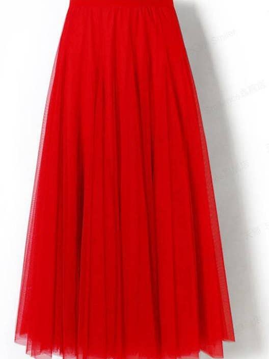 Rosa Clothing - Wholesale Skirt - Women's - 20 colors Flowy elasticated waistband Tulle Skirt