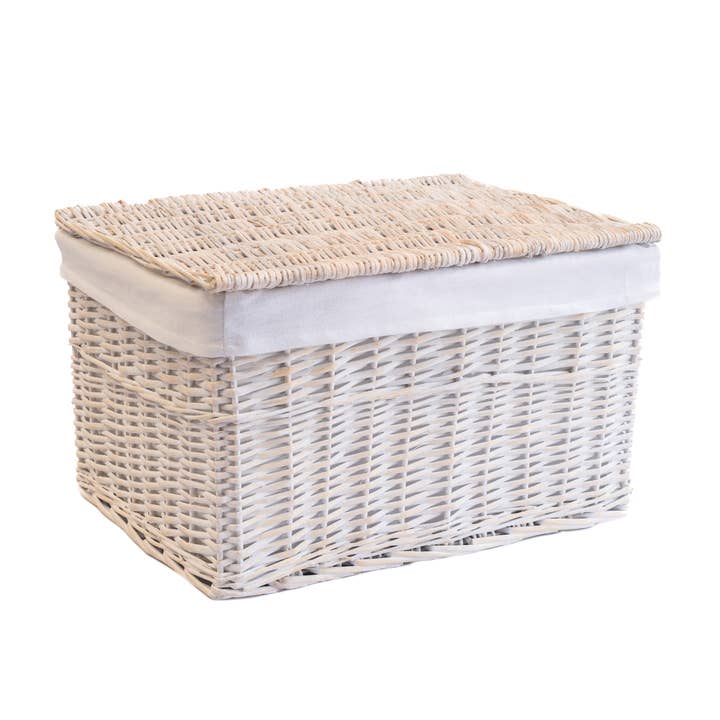 Arthur Cameron - Wholesale Basket - Natural Wicker Storage Basket Hamper with Lining & Lid5
