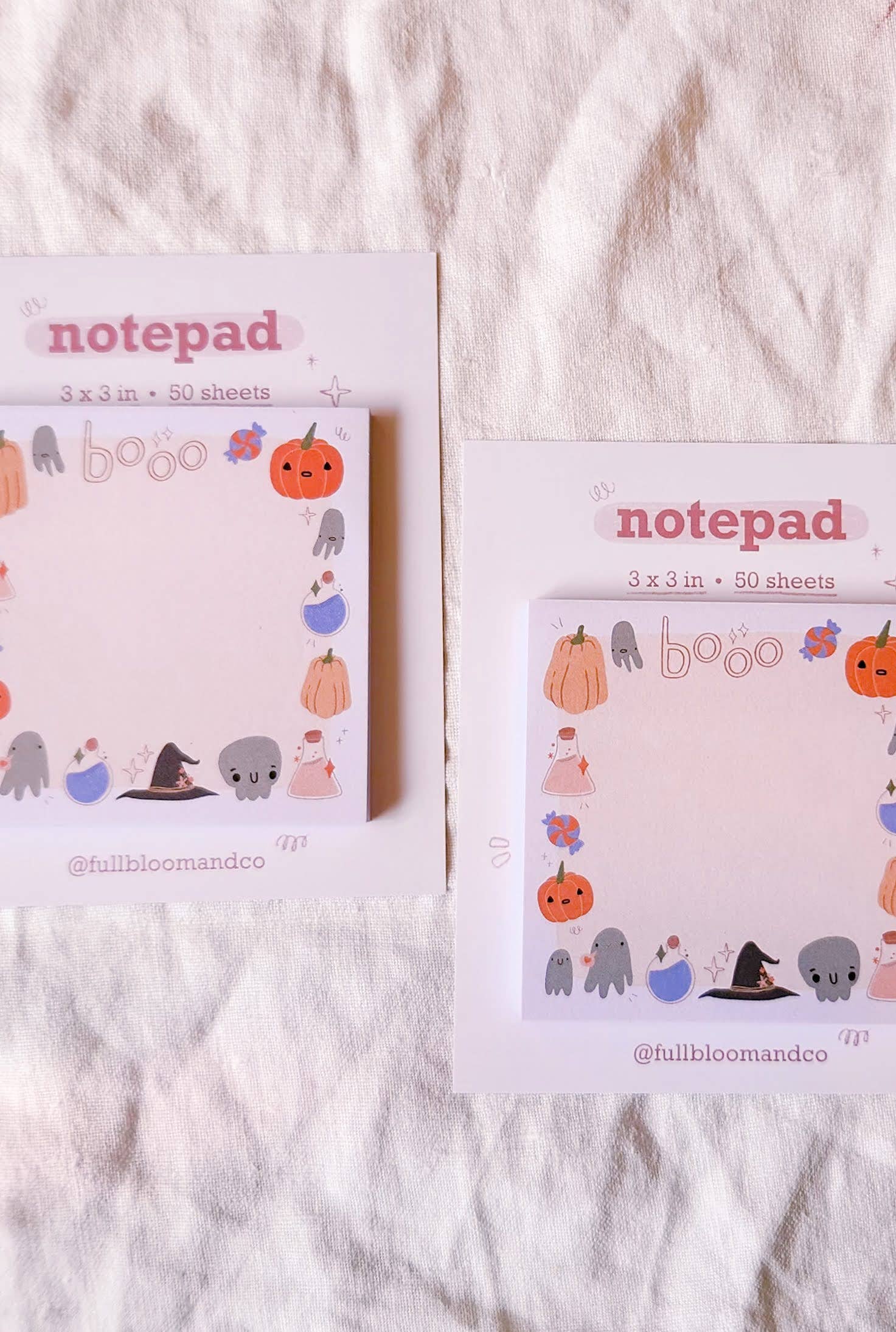 Full Bloom and Co. - Wholesale Sticky notes - Boo Halloween Sticky Notepads1