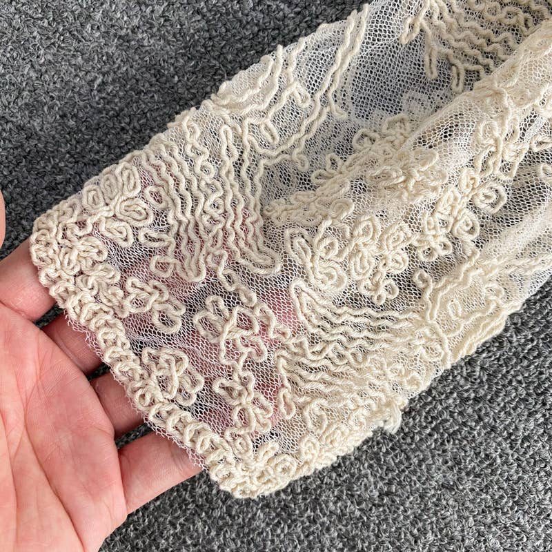 Hope & Sunshine – Cardigan - Mulher por atacado – Top de Renda com Recortes em Croché e Manga Comprida22