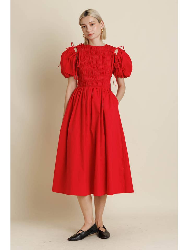 Aureum - Wholesale Dress - Women's - AD2157 - DETACHABLE SLV MIDI DRESS12