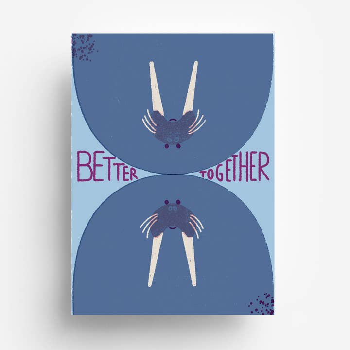 Better Together Postcard DIN A6 for wholesale by jungwiealt
