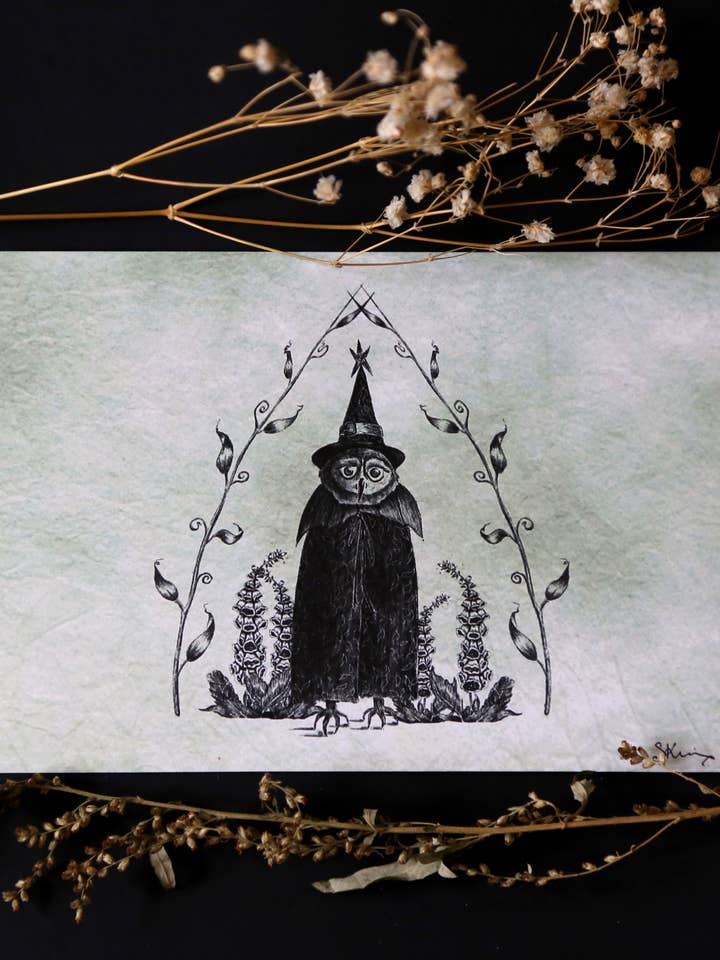 Owl Garden Print for wholesale by ScreamPrintShop