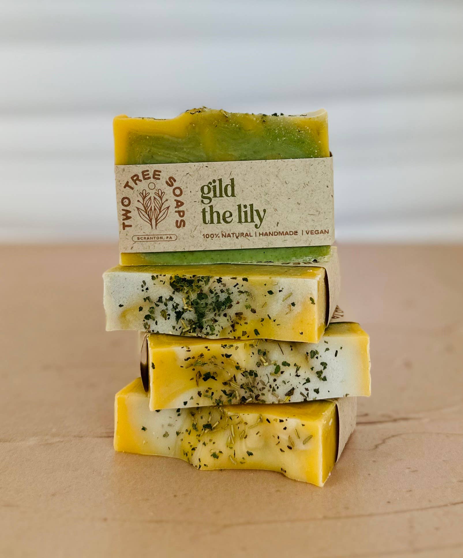 Two Tree Soaps - Wholesale Bar Soap - Gild the Lily - Natural Handmade Bar Soap