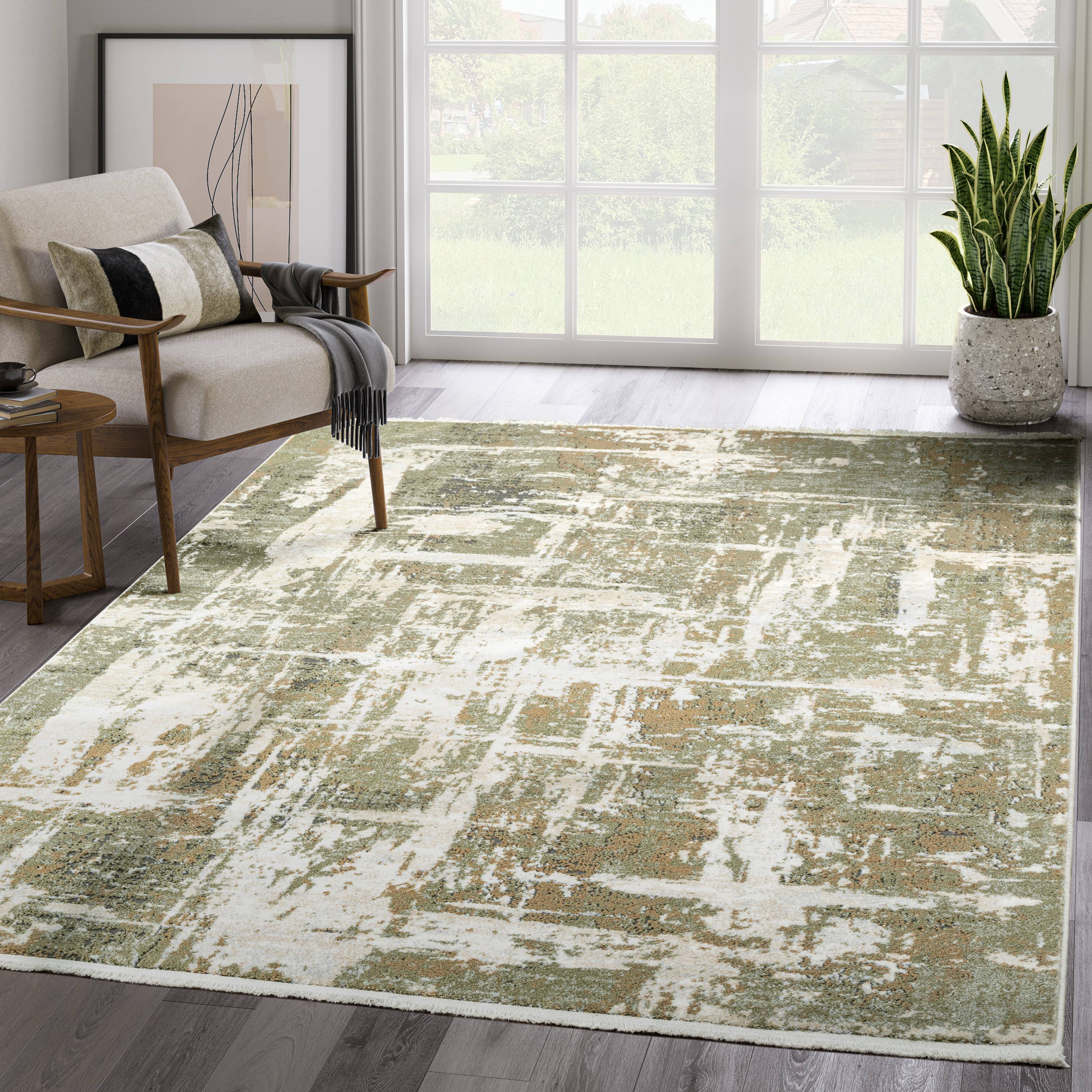 Abani Rugs - Vente Tapis - Tapis Abani Savoy Contemporain Abstrait Vert1