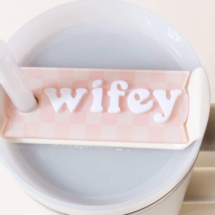 Tumbler Lid Tag-Wifey for wholesale by The Darling Effect