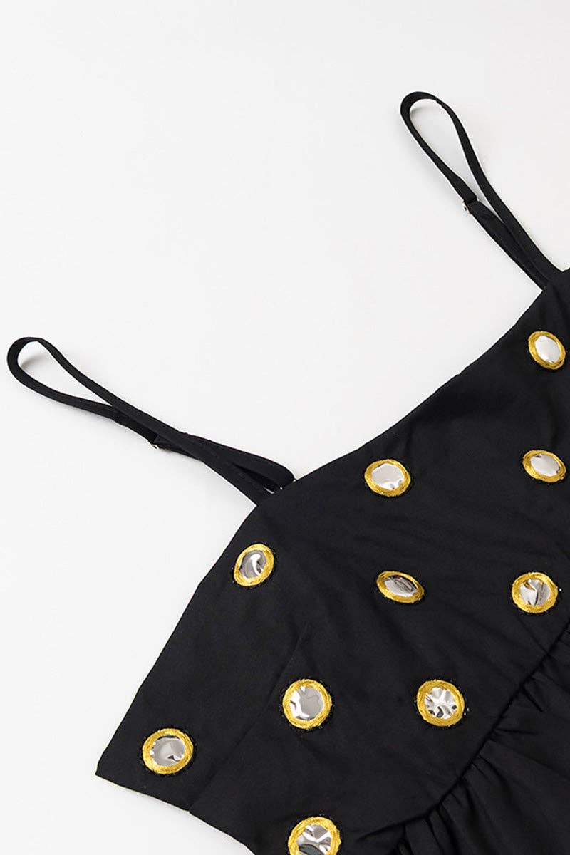 Mccolin – Engroshandel Top- og nederdelsæt - Dame – Polkaprikket sæt med spaghetti-stropper3