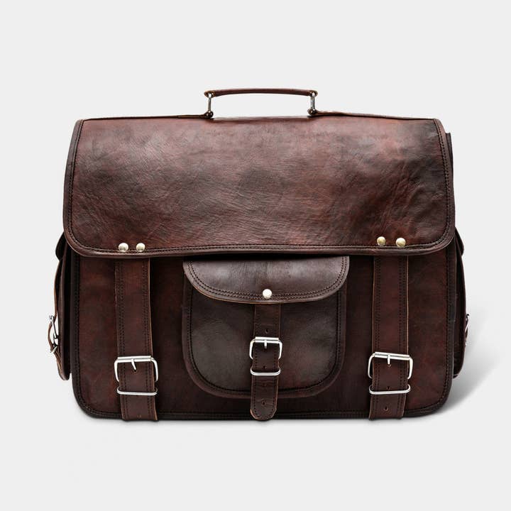 The Jones Leather Messenger Bag for wholesale by MaheTri LLC - Leather & Lifestyle Goods