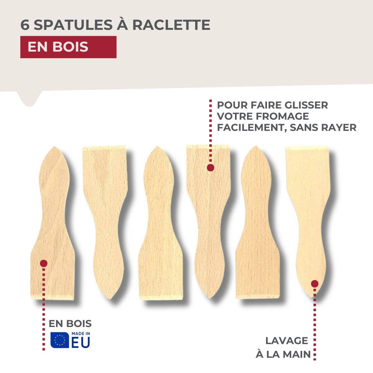 Zenker - Wholesale Spatula/Turner - Set of 6 wooden raclette spatulas 13 cm Fackelmann Wood Edition5