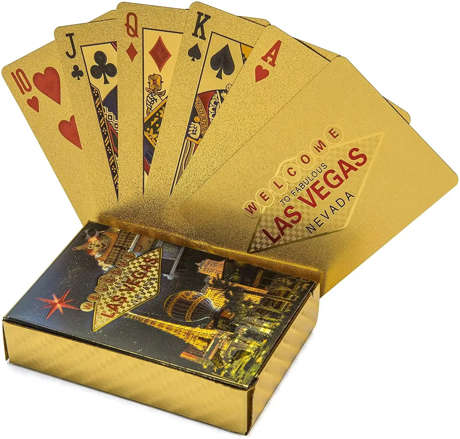 Blinkee.com, LLC - Wholesale Playing Cards - Las Vegas 24k Gold Foil Waterproof Playing Cards1