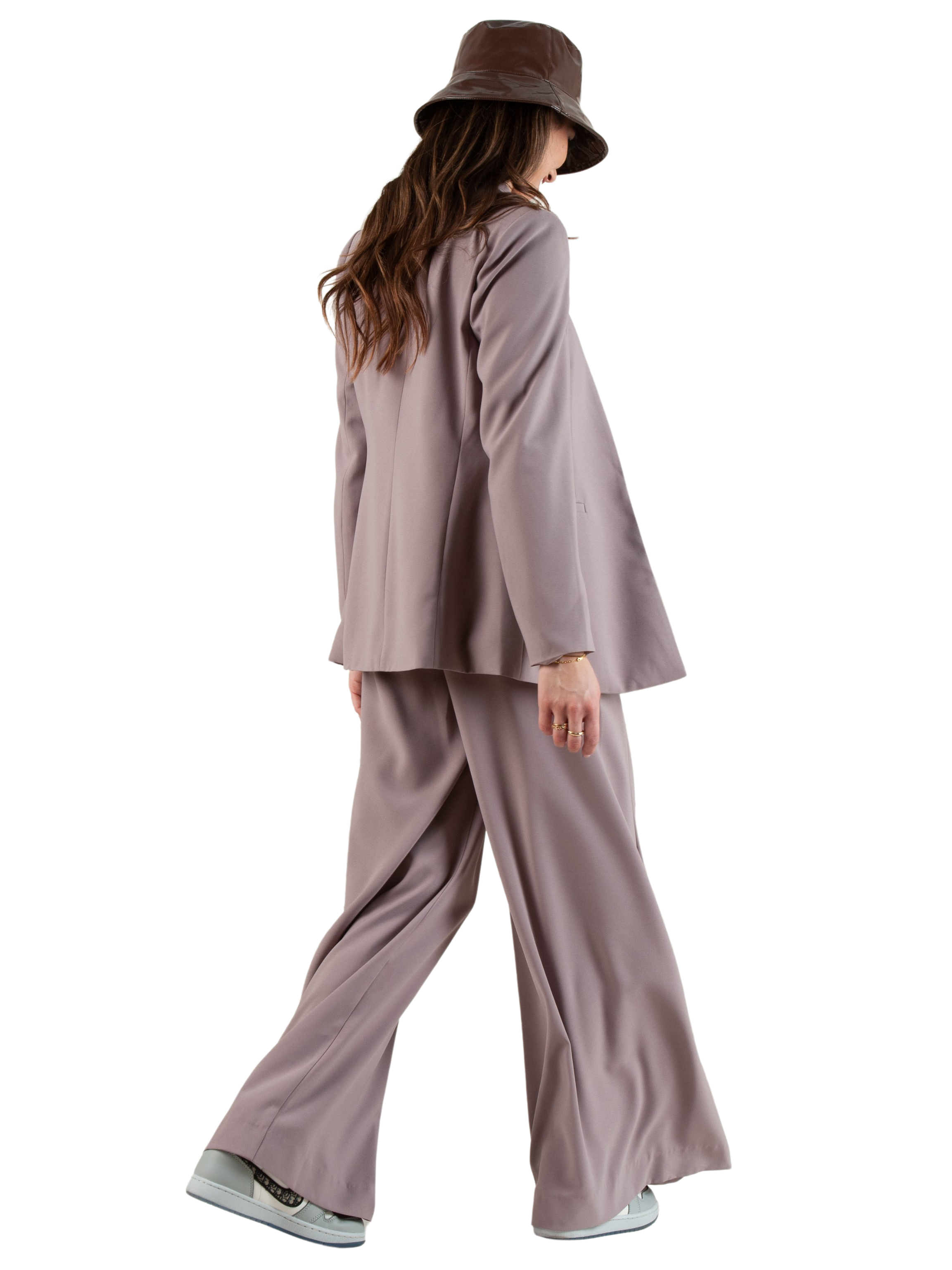 Lucca Couture - Vente Pantalon – femme - Pantalon à jambes larges tissé classique6