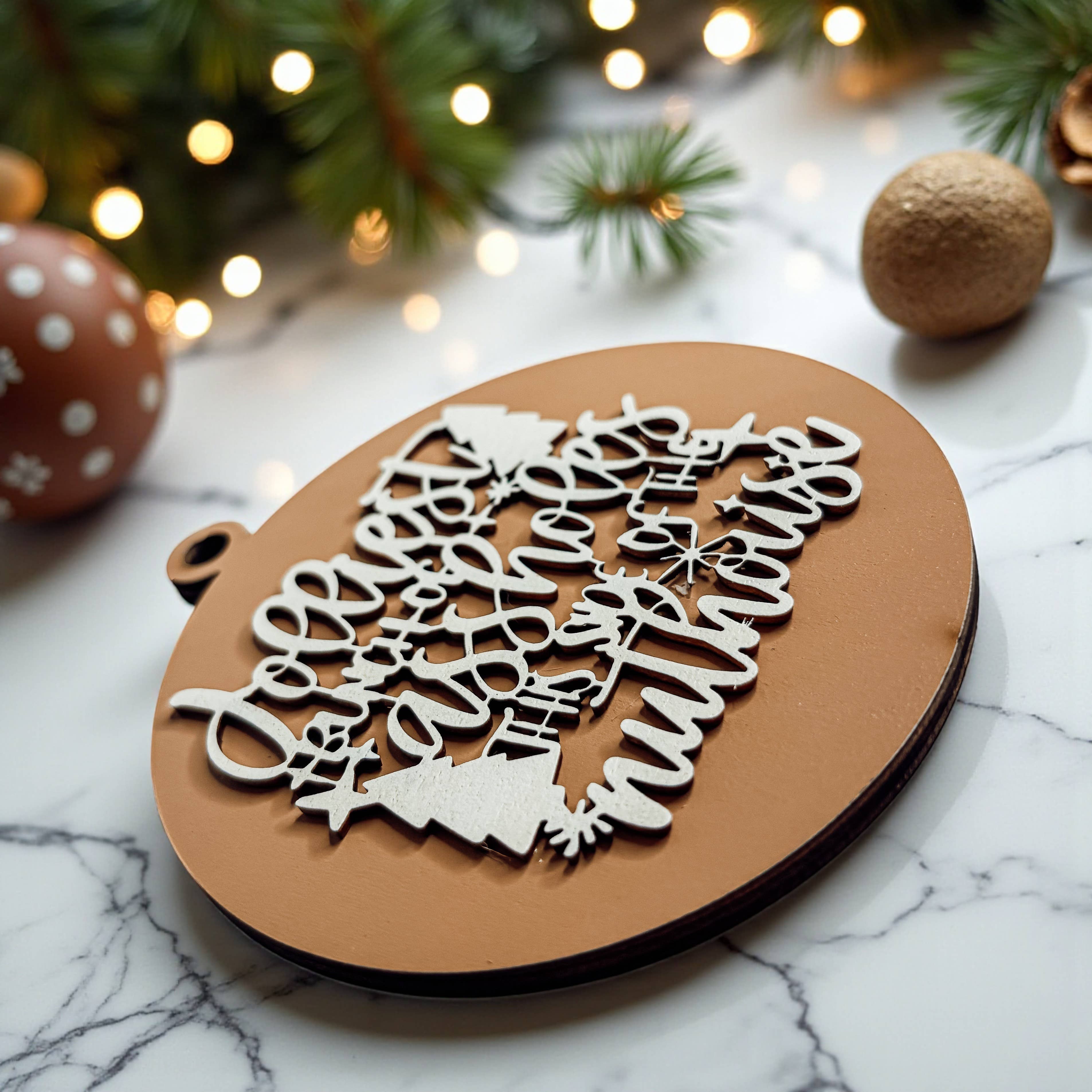 Gia Roma - Wholesale Ornament - Hanging Christmas Decor + Handmade Wooden Ornament Funny131