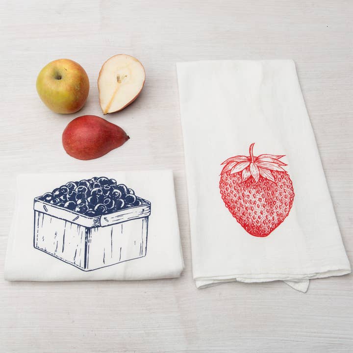 Counter Couture – Toalha de chá por atacado – Pano de Cozinha de Morango | Fabricado nos EUA | Laço para Pendurar2