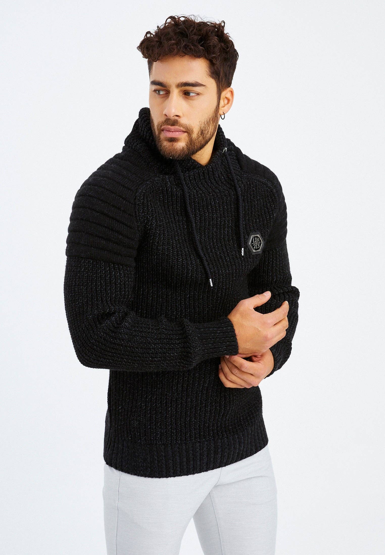 Leif Nelson GmbH - Wholesale Knit Sweater - Men's - Men's Knit Sweater Chunky Knit Shawl Collar LN-523511