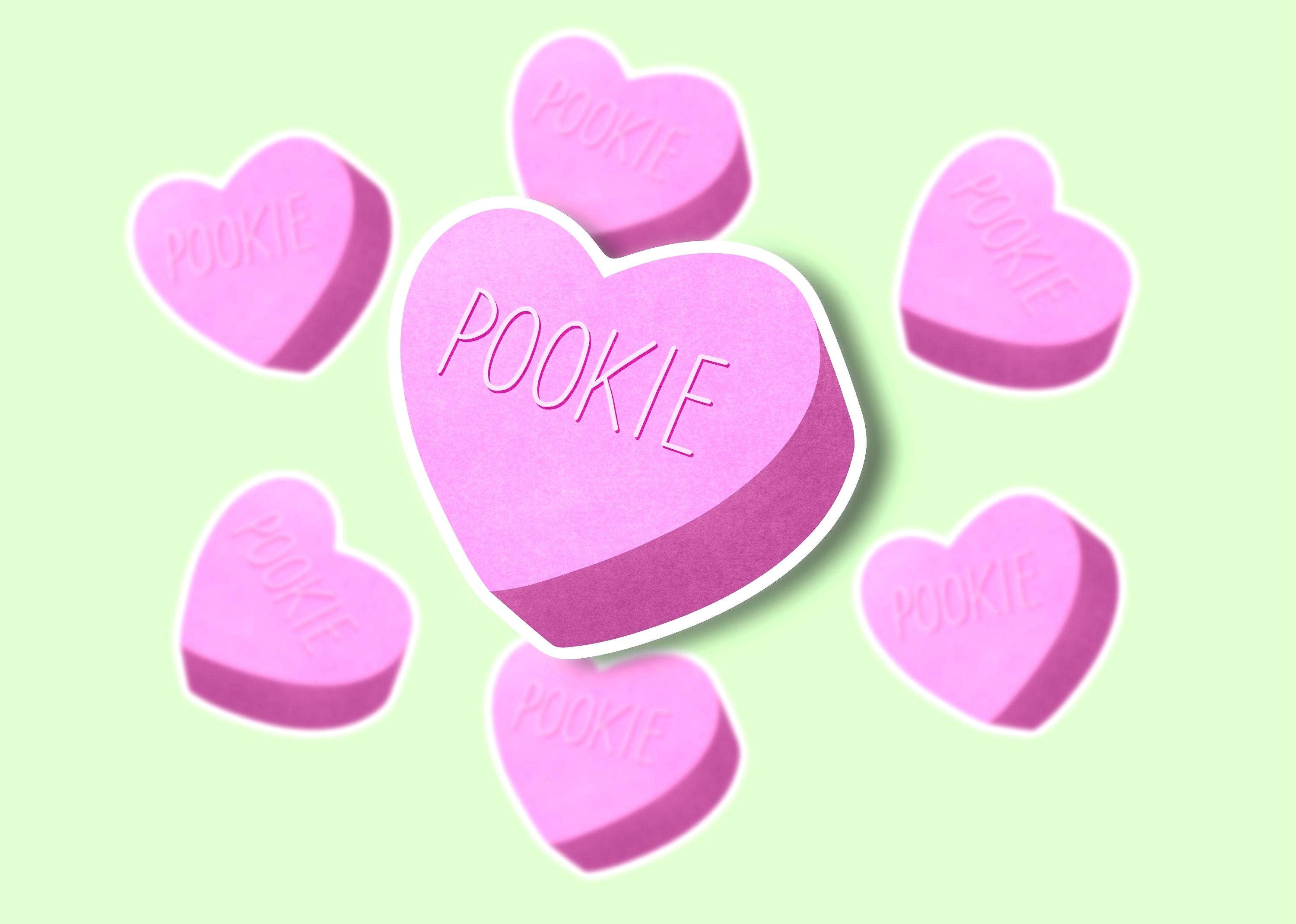 Art Attack Studios - Wholesale Sticker - Pookie Candy Heart 3” sticker1