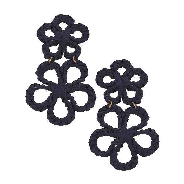 Canvas Style - Wholesale Dangle Earrings - Tahiti Raffia Statement Earrings