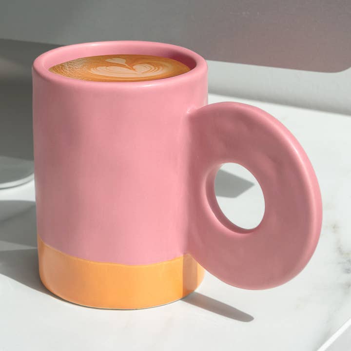 PINK CERAMIC MUG HF for wholesale by Helio Ferretti