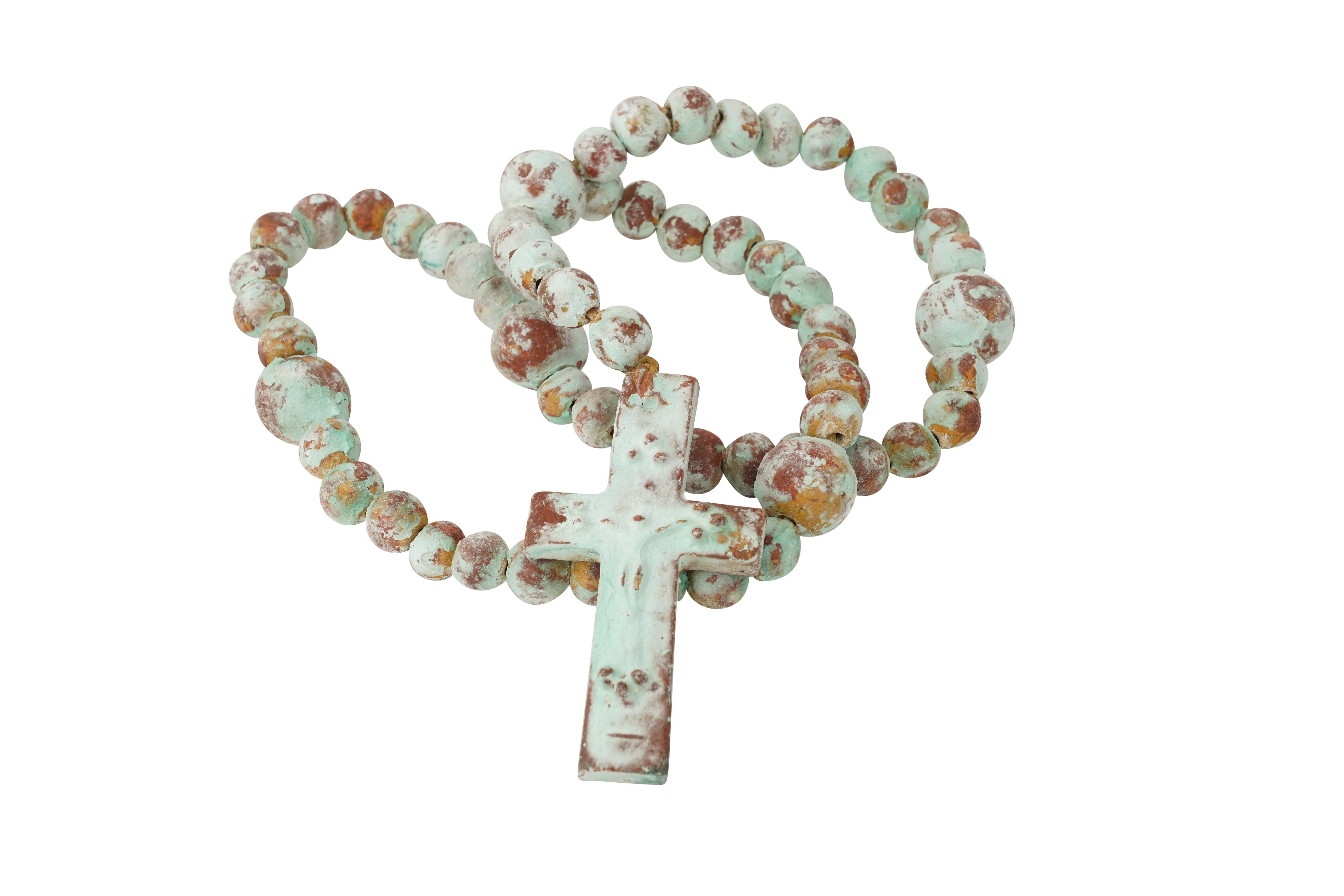 My Amigos Imports - Wholesale Prayer Beads Necklace - Hope Clay Rosary-Beads-Gorgeous-6 Sizes-Handmade-Turquoise2