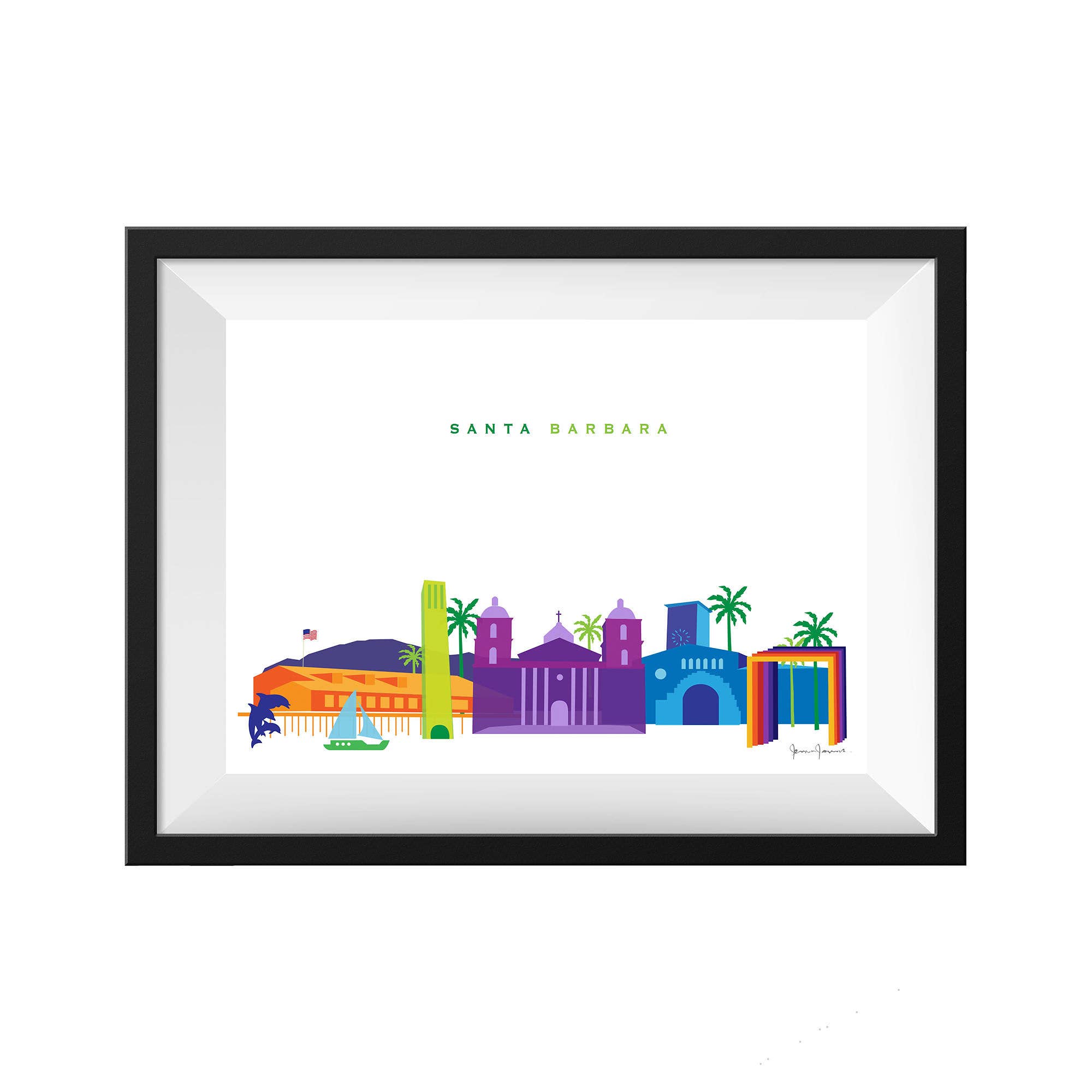 Cityscape Design - Wholesale Art Print - Santa Barbara California Print0