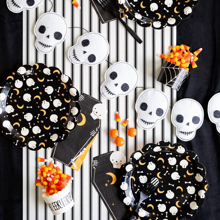 My Mind’s Eye - Vente Nappe/chemin de table jetable - PGB817 - Chemin de table en papier crème avec rayure noire2