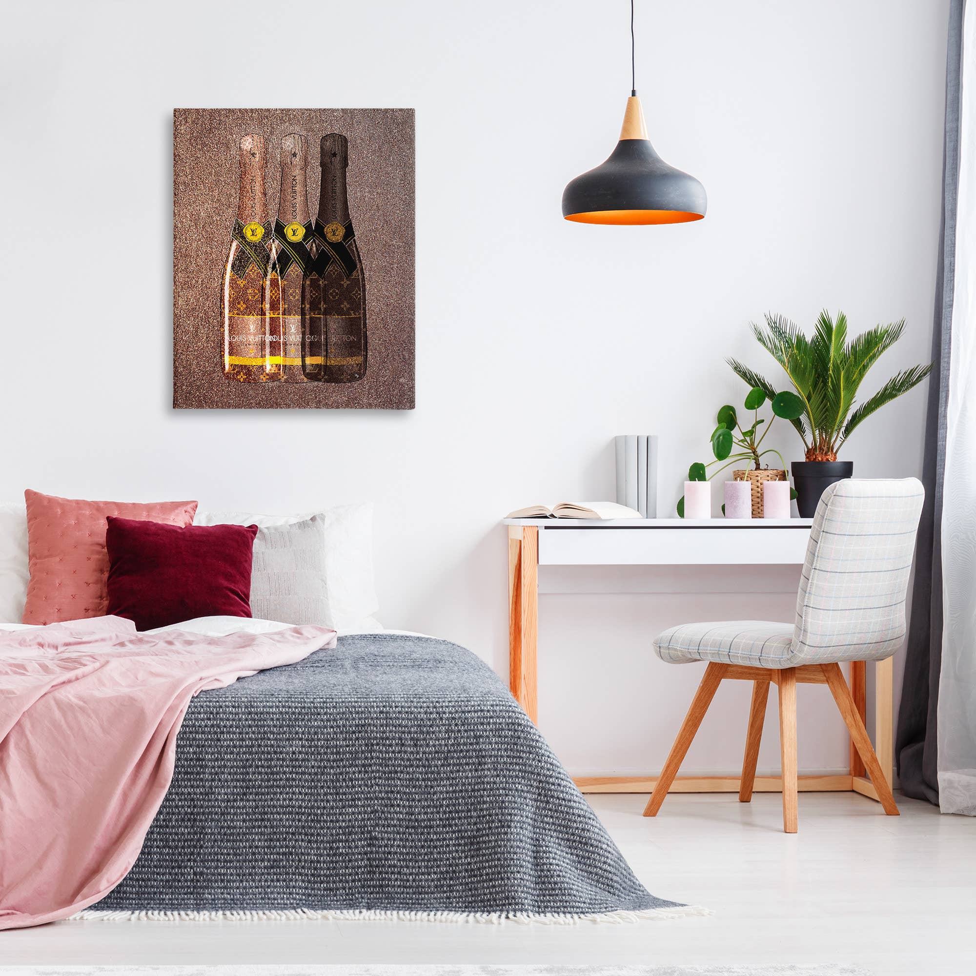 Stupell Industries - Wholesale Wall Decor - Kids & Baby - Abstract Brown Wine Bottles Canvas Art9