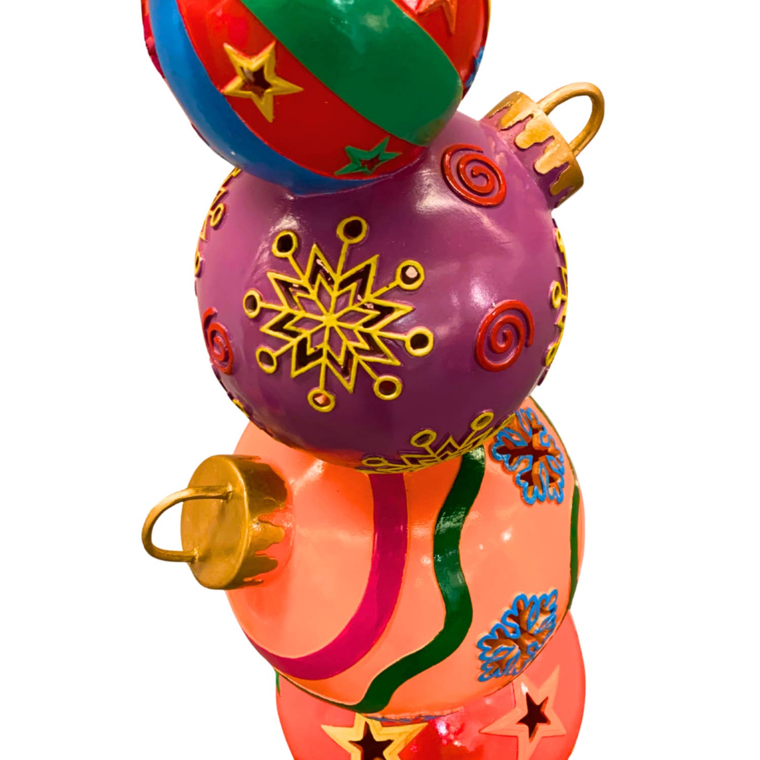 David Christopher's Collection - Wholesale Ornament - Vibrant Resin Stacked Christmas Ornaments 35''1