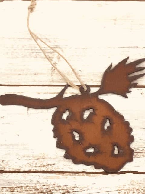 Pine Cone on Branch Ornament for wholesale by Universal Ironworks USA
