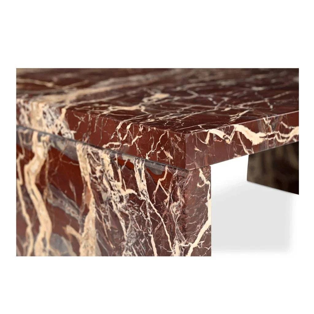LOOMLAN - Wholesale Coffee Table - Rosa Rosso Levanto Marble Outdoor Coffee Table14