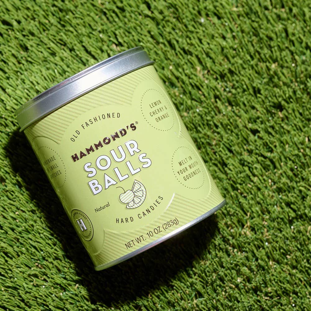 Hammond's Candies - Wholesale Hard Candy - Old-Fashioned Pantry Candy- Natural Sour Ball Drops-10oz Tin2