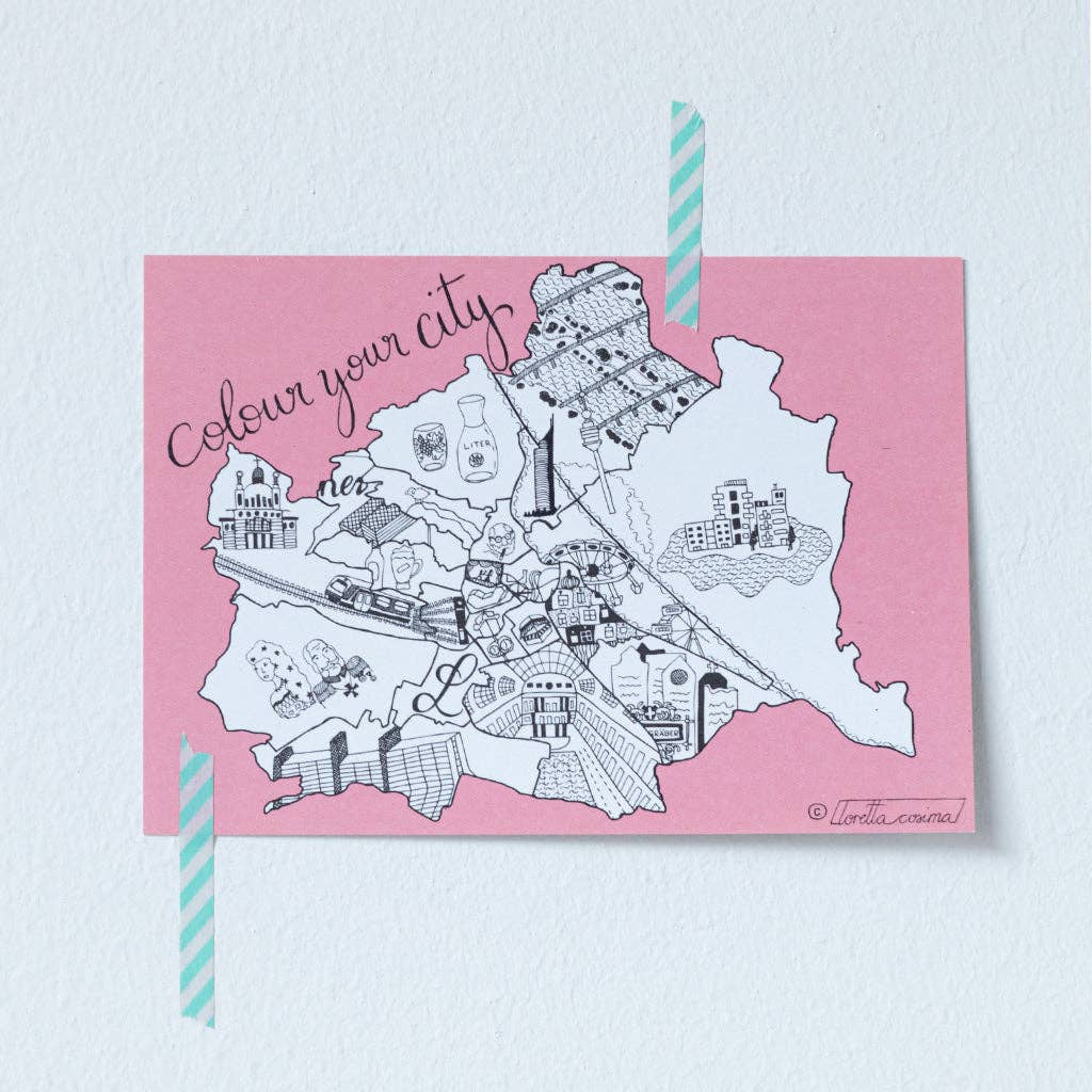loretta cosima - Wholesale Postcard - Vienna Postcard *Colour your City*1