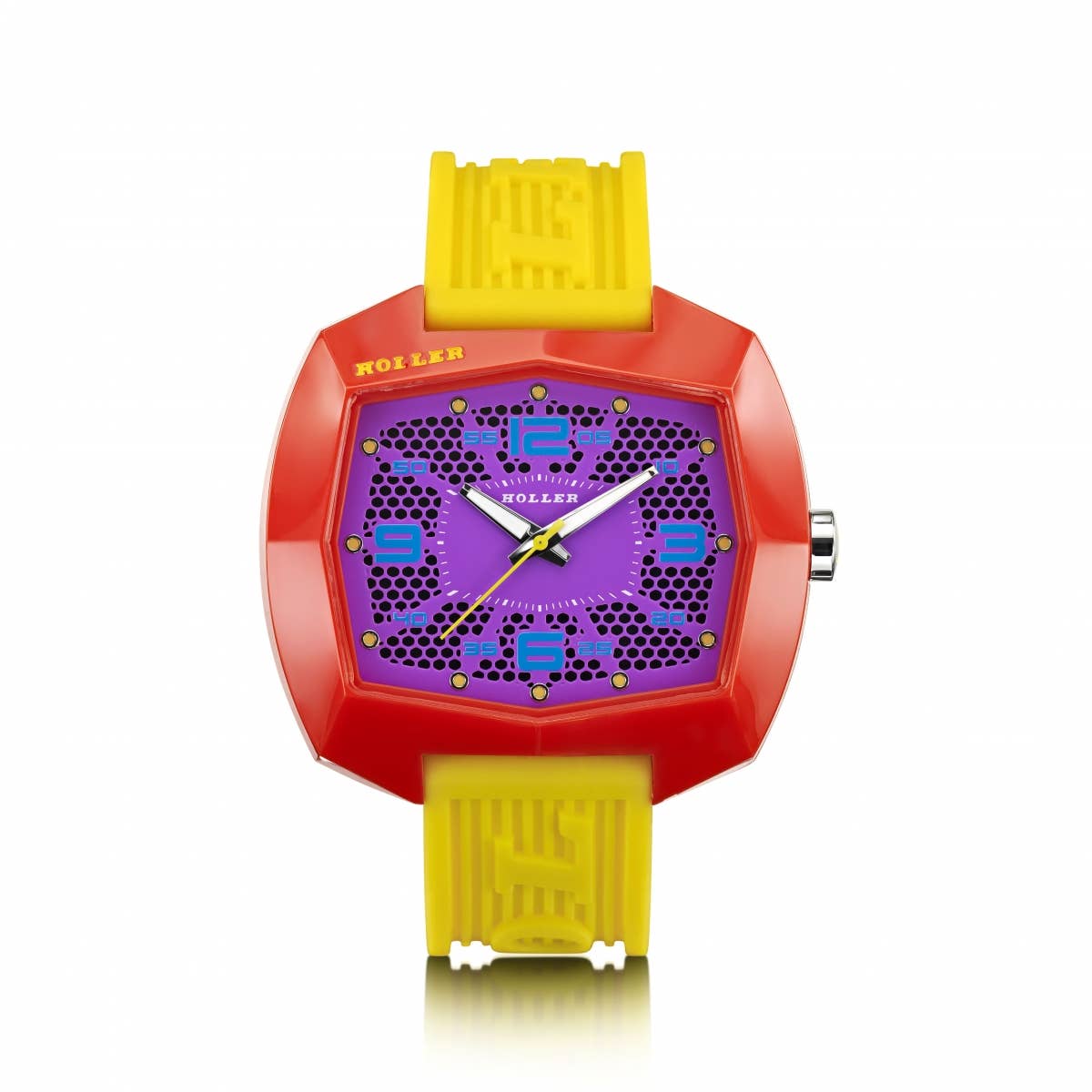 Holler - Venta al por mayor Reloj de pulsera - Unisex - Reloj Pimped De Lite amarillo/rojo/morado HLW2452-4