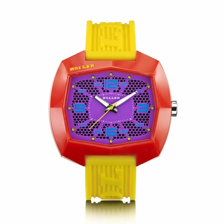 Holler - Venta al por mayor Reloj de pulsera - Unisex - Reloj Pimped De Lite amarillo/rojo/morado HLW2452-40