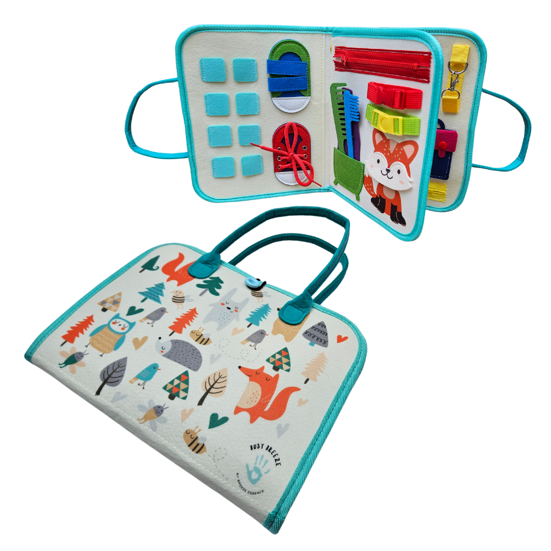 Breeze Essence Inc. - Wholesale Preschool Book (3-5) - Busy Board- Woodland1