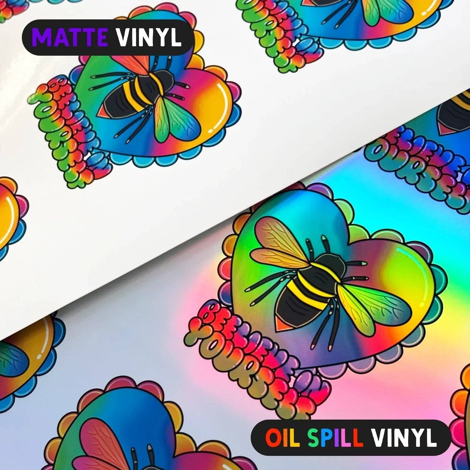 Stickiply – Großhandel Bastelzubehör – Bedruckbares Vinyl-Aufkleberpapier | Holografisch (A4)11