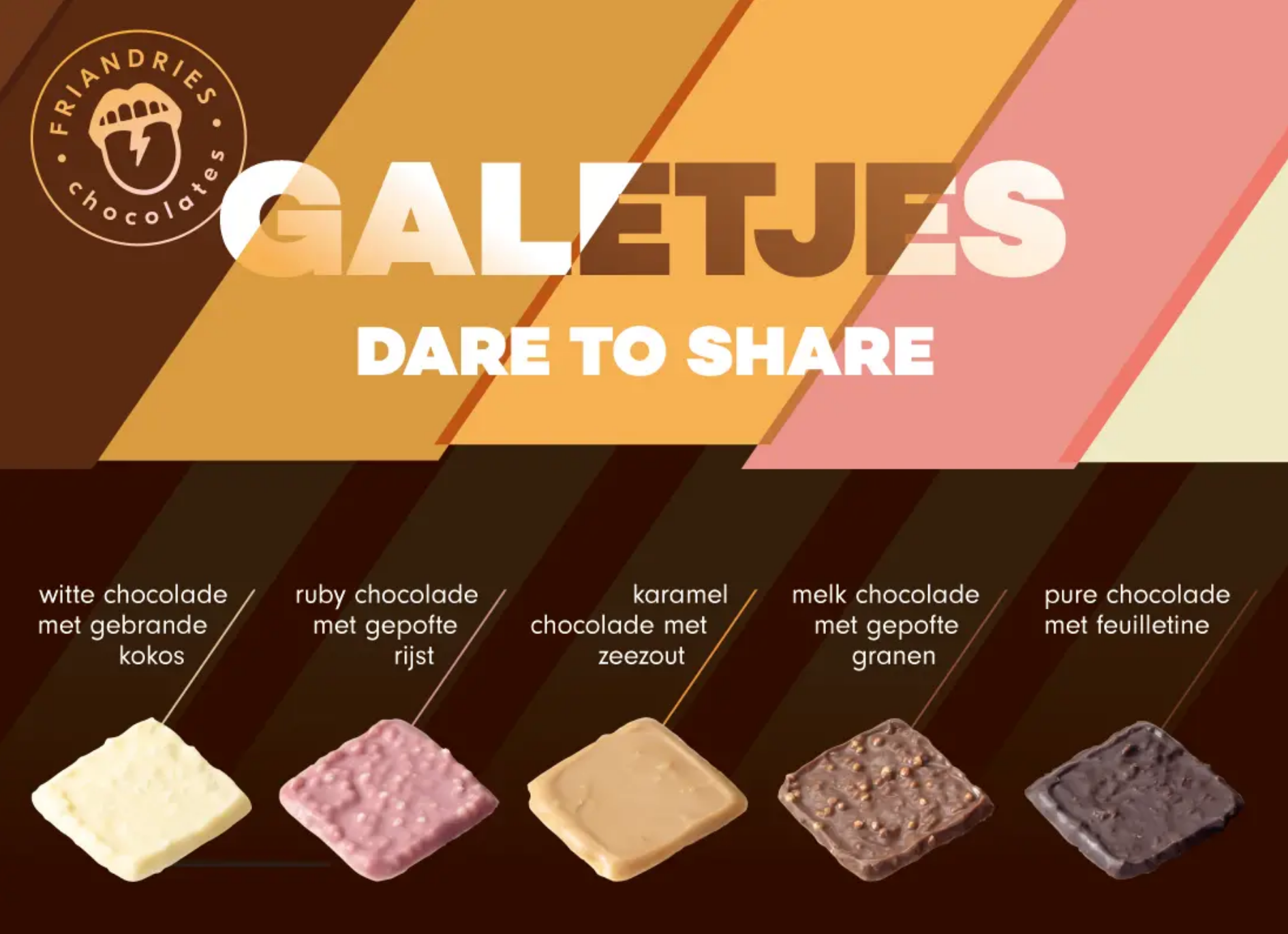 Friandries Chocolates – Engroshandel Chokoladeæsk – Friandries Chokolade Galetter - Karamel/Havsalt1