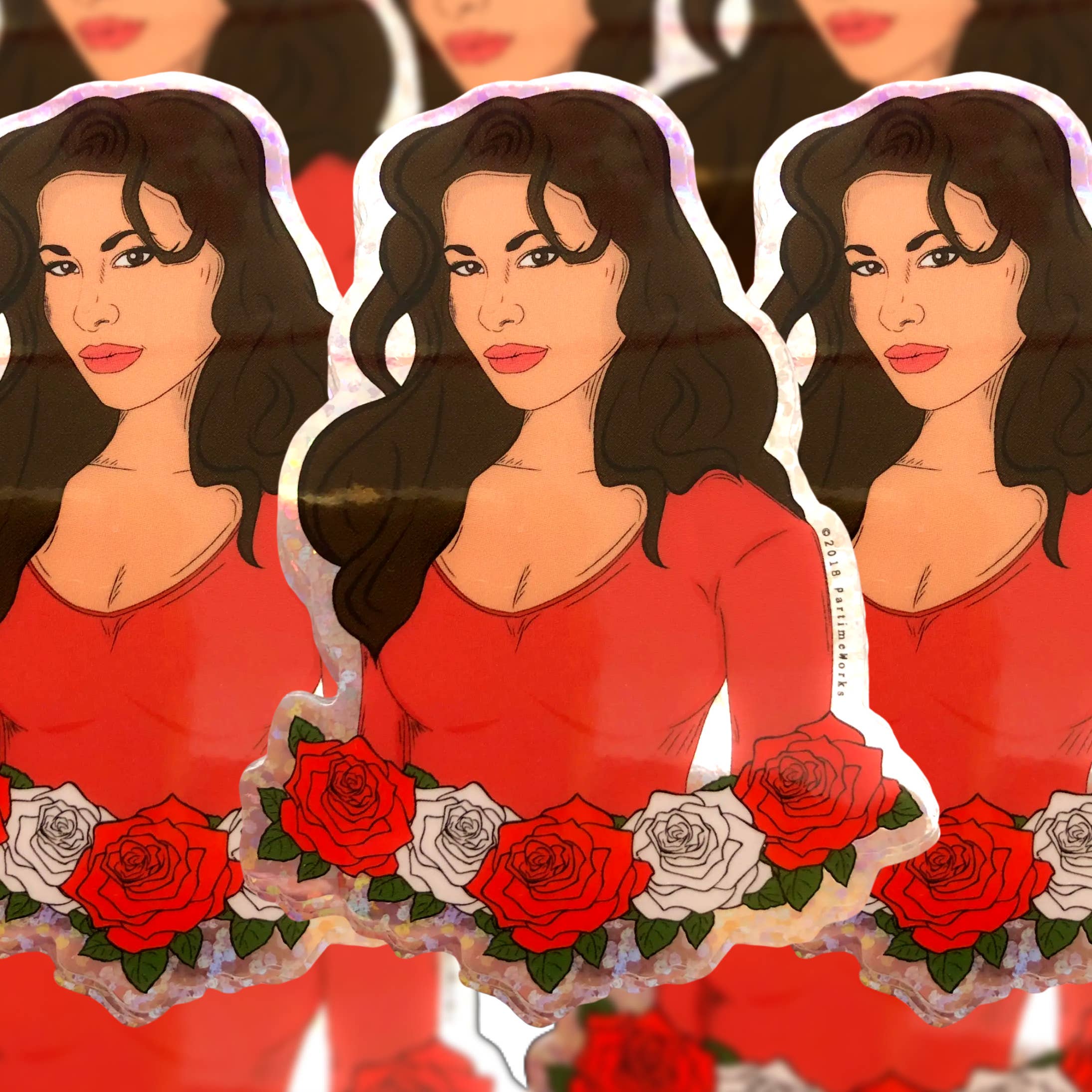 PARTIMEWORKS - Wholesale Sticker - Selena - La Bonita 3" Sticker17