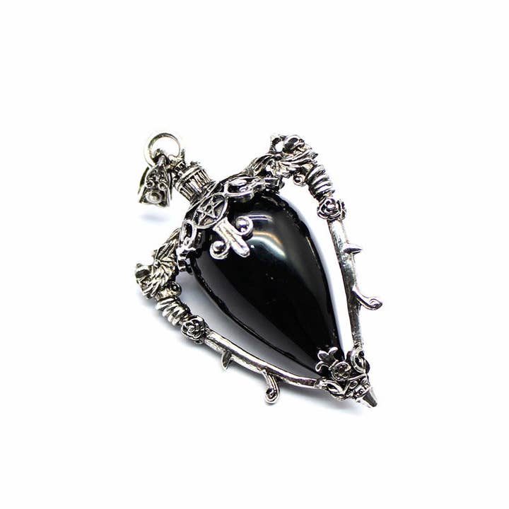 Mio Queena - Wholesale Spiritual Stone/Crystal - Vintage Stone & Crystal Bottle Charm Pendant - CS6