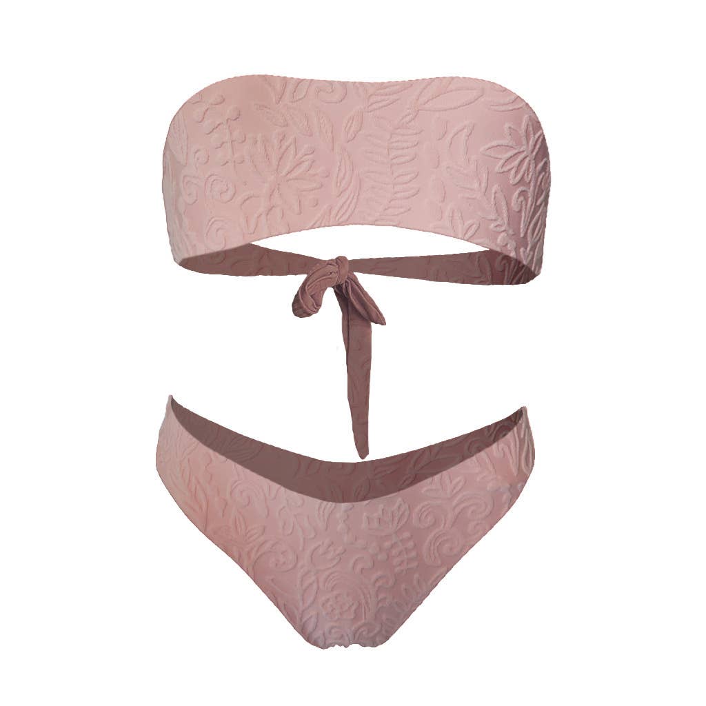 Edelvissa - Wholesale Two Piece Swimsuit - Women's - Soft Jacquard Bandeau0