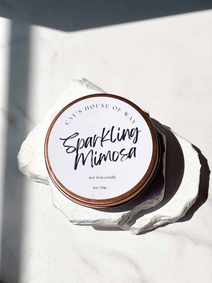 Vela de Viaje de Mimosa Espumosa para venta al por mayor de Cat’s House of Wax