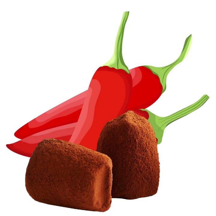 WOW Chocolao! - Vendita all'ingrosso Dolci ricoperti di cioccolato - Tartufi al Cioccolato e Peperoncino - Sfusi0