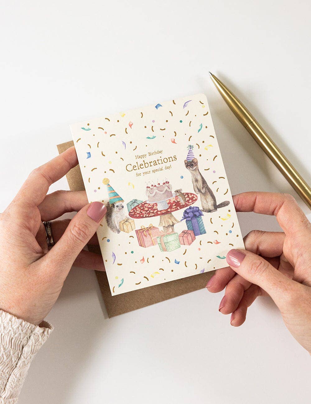 Bespoke Letterpress – postal de parabéns por atacado – Celebrações de Aniversário Feliz7