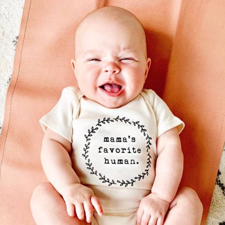 Tenth & Pine - Wholesale Bodysuit (Non-Footed) - Baby - Mamas Favorite Human Organic Cotton Bodysuit |Â Short Sleeve
